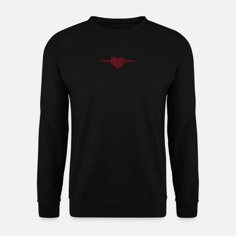 Equalizer Herz Frequenz lustiges Musik Geschenk - Unisex Pullover - Schwarz