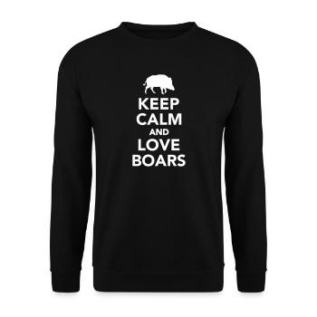 Wildschwein - Unisex Pullover - Schwarz - Vorne - Alina (178cm) & Michal (187cm)