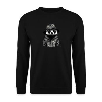 Dachs Bucket-Hat - Unisex Pullover - Schwarz - Vorne - Alina (178cm) & Michal (187cm)