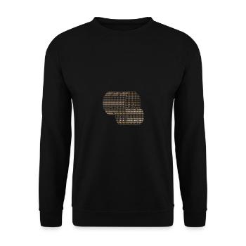 Ein Heuballen auf dem Bauernhof karriert ASCII - Unisex Pullover - Schwarz - Vorne - Alina (178cm) & Michal (187cm)