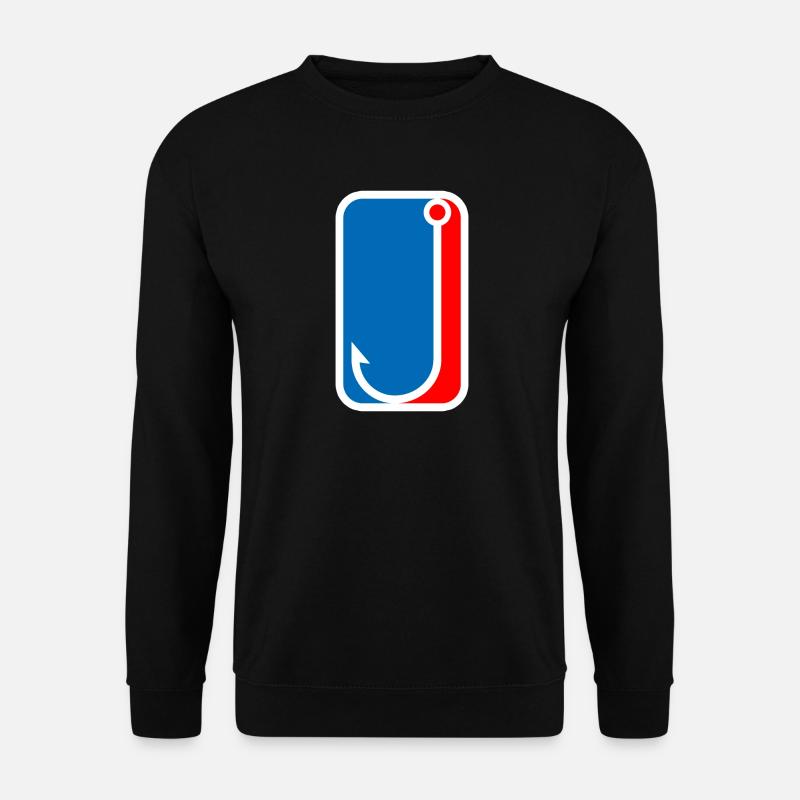 angelhaken angeln logo - Unisex Pullover - Schwarz