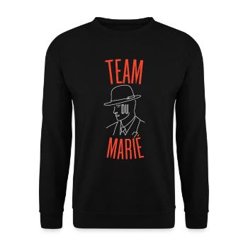 Team du Marié - Sweat-shirt Unisexe - noir - Devant - Alina (178cm) & Michal (187cm)