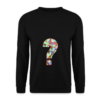 Bonbons point d'interrogation - Sweat-shirt Unisexe - noir - Devant - Alina (178cm) & Michal (187cm)