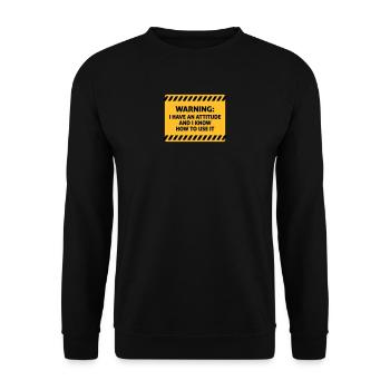 Warning: I'm Complicated And You Can Feel It! - Unisex Sweatshirt - black - Front - Alina (178cm) & Michal (187cm)