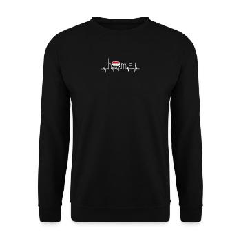 i love home homeland Iraq - Unisex Sweatshirt - black - Front - Alina (178cm) & Michal (187cm)