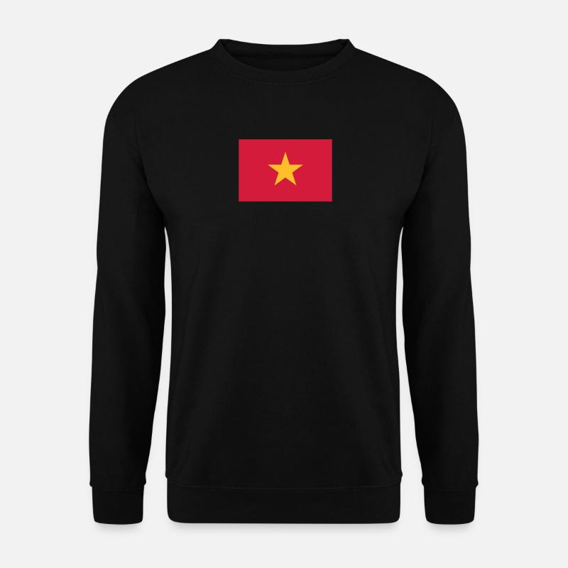 Nationalflagge von Vietnam - Unisex Pullover - Schwarz