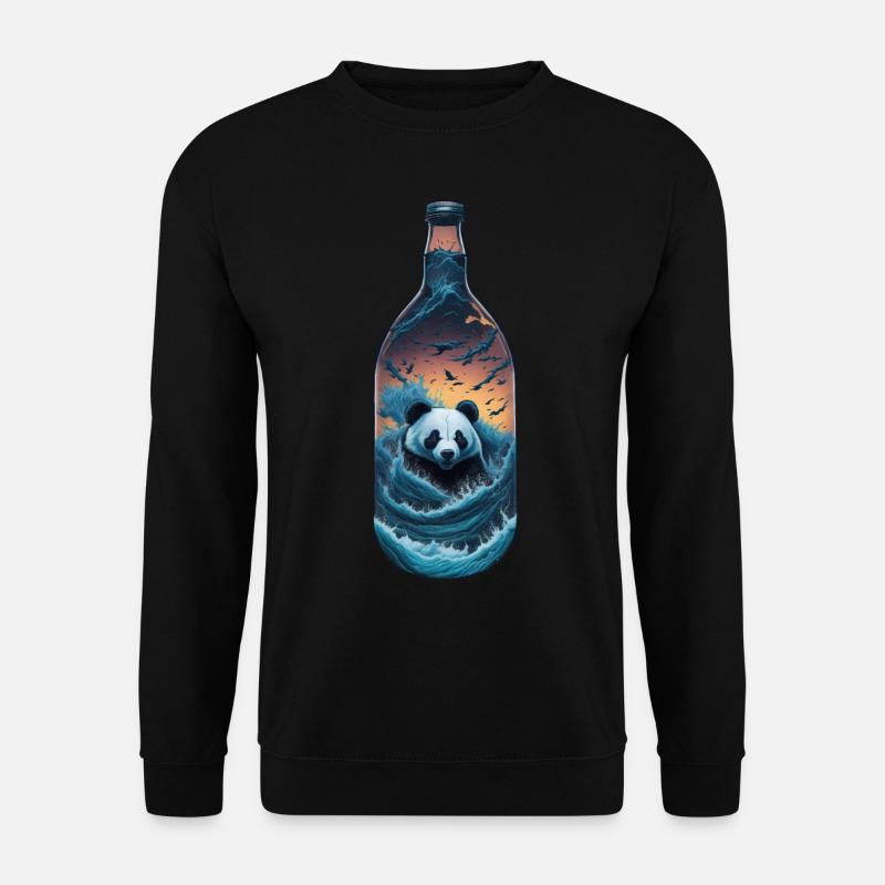 Panda - Unisex Pullover - Schwarz