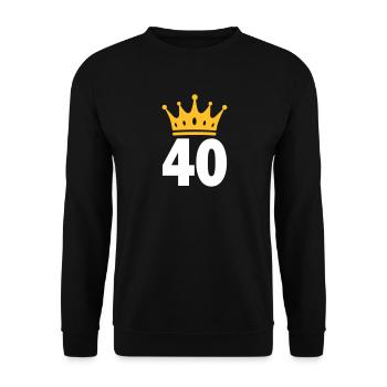 40 couronnes 40 ans 40 ans - Sweat-shirt Unisexe - noir - Devant - Alina (178cm) & Michal (187cm)