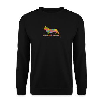 Wolljackenwalisercorgi Multicolor - Unisex Pullover - Schwarz - Vorne - Alina (178cm) & Michal (187cm)