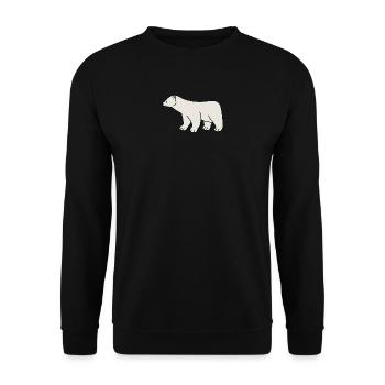 polar bear eisbaer nordpol north pole alaska9 - Unisex Pullover - Schwarz - Vorne - Alina (178cm) & Michal (187cm)