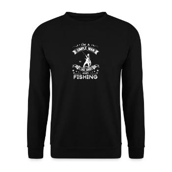 Titten und Fischen - Unisex Pullover - Schwarz - Vorne - Alina (178cm) & Michal (187cm)