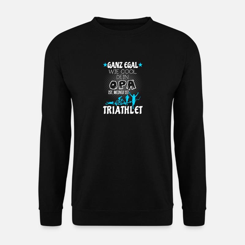 Kinder Triathlon T-Shirt - Opa ist Triathlet - Unisex Pullover - Schwarz