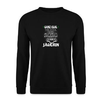 Kinder T-Shirt - Meine Mama ist Jägerin - Unisex Pullover - Schwarz - Vorne - Alina (178cm) & Michal (187cm)