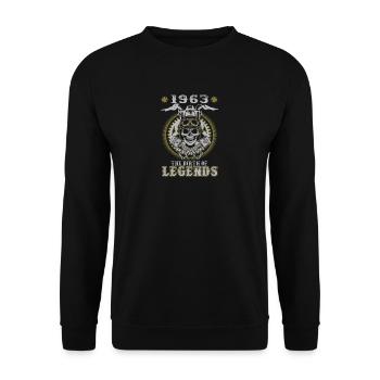 1963 Die Geburt der Legenden - Unisex Pullover - Schwarz - Vorne - Alina (178cm) & Michal (187cm)
