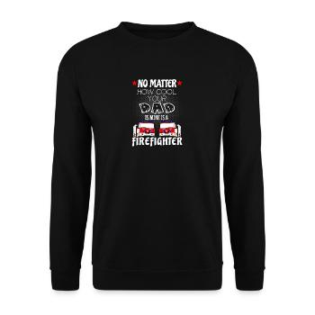 pompier - mon père est un pompier frais - Sweat-shirt Unisexe - noir - Devant - Alina (178cm) & Michal (187cm)