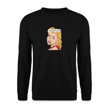 Pin-Up Girl / Rockabilly / 50s: So Retro - Unisex Pullover - Schwarz - Vorne - Alina (178cm) & Michal (187cm)
