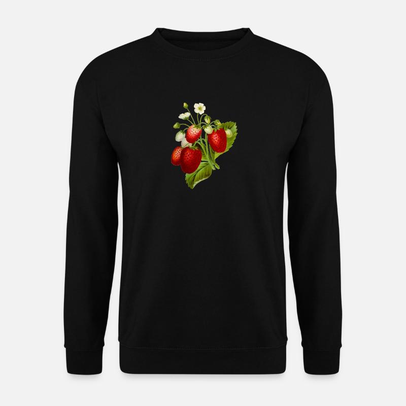 Erdbeeren Illustration - Unisex Pullover - Schwarz