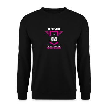 Archiviste - Sweat-shirt Unisexe - noir - Devant - Alina (178cm) & Michal (187cm)