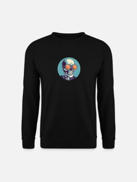 Skull with sunglasses, skull, skeleton - Unisex Sweatshirt - black