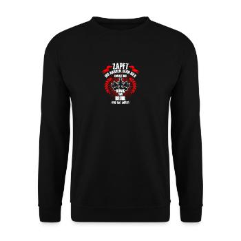 König aus BRÜHL - Unisex Pullover - Schwarz - Vorne - Alina (178cm) & Michal (187cm)
