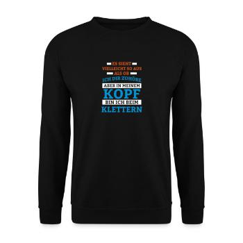 Klettern Sportart - Unisex Pullover - Schwarz - Vorne - Alina (178cm) & Michal (187cm)