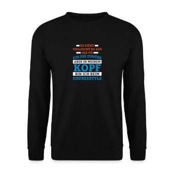 Eisfreestyle Sportart - Unisex Pullover - Schwarz - Vorne - Alina (178cm) & Michal (187cm)