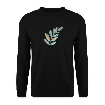 Originelles Baumzweig - Unisex Pullover - Schwarz - Vorne - Alina (178cm) & Michal (187cm)