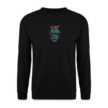 shirt,design,t-shirt - Unisex Pullover - Schwarz - Vorne - Alina (178cm) & Michal (187cm)