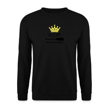 VIP Very Important Paddler Drachenboot Kanu 2c - Unisex Pullover - Schwarz - Vorne - Alina (178cm) & Michal (187cm)