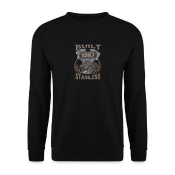 Construit et même motard inoxydable né en 1967 - Sweat-shirt Unisexe - noir - Devant - Alina (178cm) & Michal (187cm)