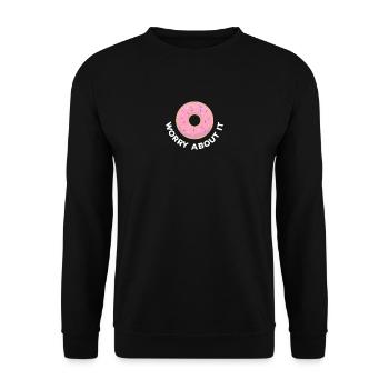 Donuts s'inquiète - Sweat-shirt Unisexe - noir - Devant - Alina (178cm) & Michal (187cm)