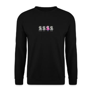 Paint Horse Licorne - Sweat-shirt Unisexe - noir - Devant - Alina (178cm) & Michal (187cm)