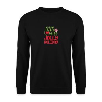 Kleine Fräulein Jolly Feiertag - Unisex Pullover - Schwarz - Vorne - Alina (178cm) & Michal (187cm)