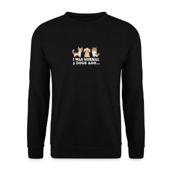 Normal dog master mummy love gift - Unisex Sweatshirt - black - Front - Alina (178cm) & Michal (187cm)