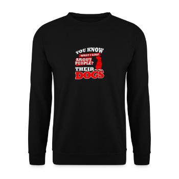 Distressed - An Menschen mag ich ihre Hunde - Unisex Pullover - Schwarz - Vorne - Alina (178cm) & Michal (187cm)