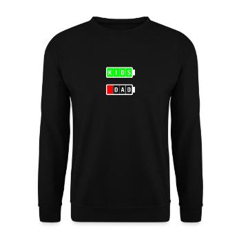 papa blanc enfants - Sweat-shirt Unisexe - noir - Devant - Alina (178cm) & Michal (187cm)