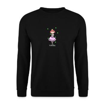 St. Patricks Day Irische Prinzessin - Unisex Pullover - Schwarz - Vorne - Alina (178cm) & Michal (187cm)