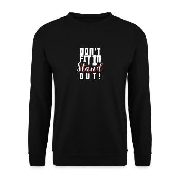 Ne pas inclure dans STAND OUT Inspirational Life Quote - Sweat-shirt Unisexe - noir - Devant - Alina (178cm) & Michal (187cm)