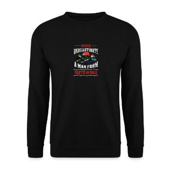 ne jamais sous-estimer AFRIQUE DU SUD - Sweat-shirt Unisexe - noir - Devant - Alina (178cm) & Michal (187cm)