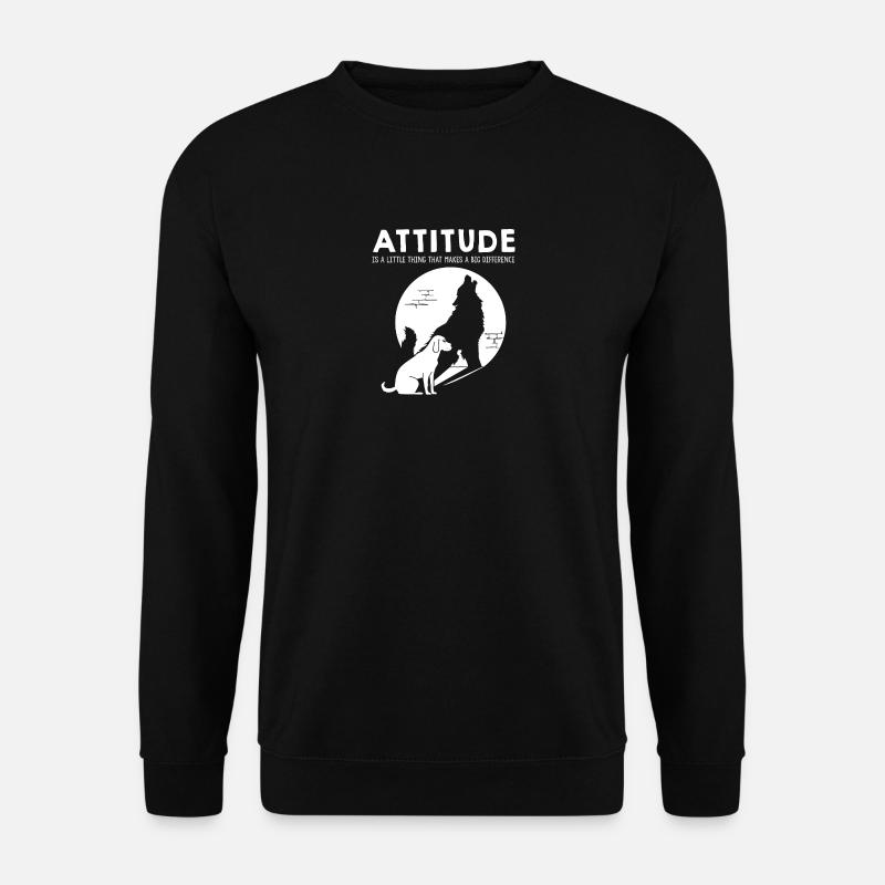 Attitude - Chien - Sweat-shirt Unisexe - noir