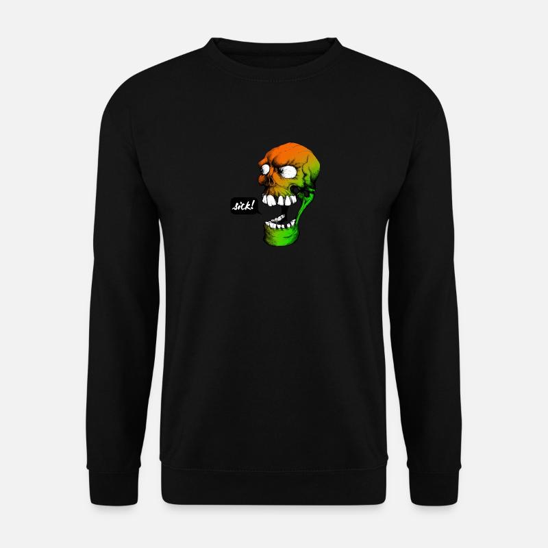 Psychedelic Skull - Unisex Sweatshirt - black