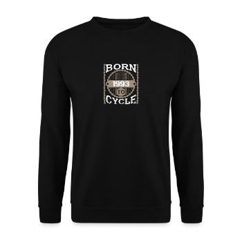 né à vélo moutainbike vélo 1993 - Sweat-shirt Unisexe - noir - Devant - Alina (178cm) & Michal (187cm)