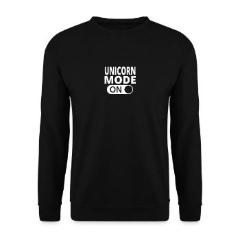 MODE ON UNICORN - Unisex Sweatshirt - black - Front - Alina (178cm) & Michal (187cm)