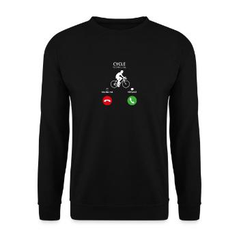 Call Mobile Anruf bicycle cycling bike - Unisex Pullover - Schwarz - Vorne - Alina (178cm) & Michal (187cm)