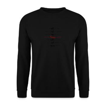 All Of Me Loves All Of You Liebe Partner Beziehung - Unisex Pullover - Schwarz - Vorne - Alina (178cm) & Michal (187cm)