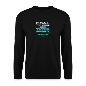 Egal wie cool vater geschenk ist Kasachstan - Unisex Pullover - Schwarz - Vorne - Alina (178cm) & Michal (187cm)