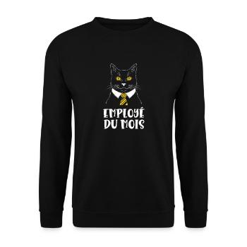 employé du mois - Sweat-shirt Unisexe - noir - Devant - Alina (178cm) & Michal (187cm)