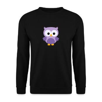 owl52 - Unisex Sweatshirt - black - Front - Alina (178cm) & Michal (187cm)