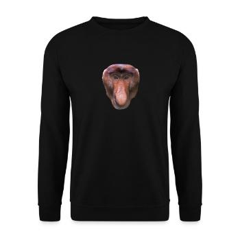 nasal monkey am431 - Unisex Sweatshirt - black - Front - Alina (178cm) & Michal (187cm)