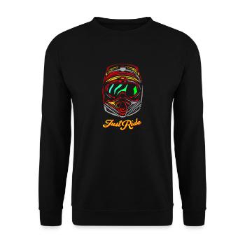 Motorradhelm - Unisex Pullover - Schwarz - Vorne - Alina (178cm) & Michal (187cm)
